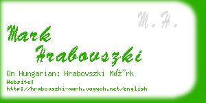 mark hrabovszki business card